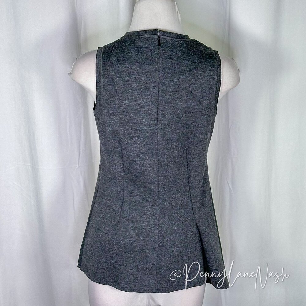 Rachel Roy Amelia Pleated Peplum Tank Top Charcoal - Picture 11 of 12